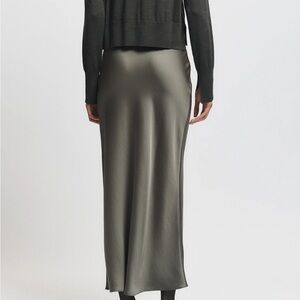 Saint Art TALIA CHARMEUSE MAXI SKIRT, DUSTY OLIVE size small, super cute!!